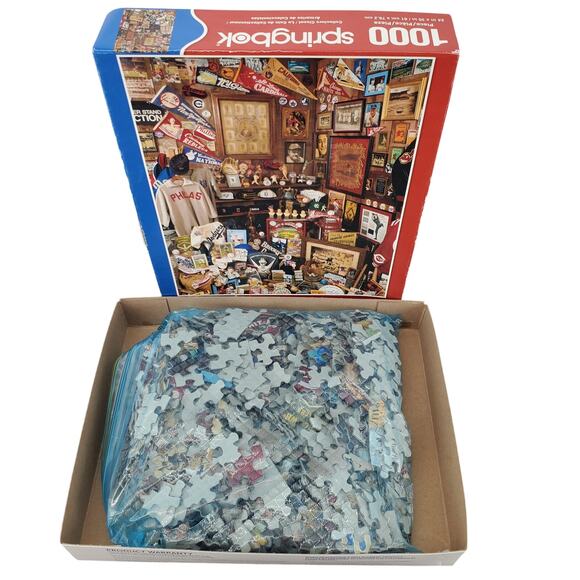 Springbok Baseball "Collectors Closet" 1000 Piece Puzzle 24inx30in Pre-Owned - Picture 2 of 7